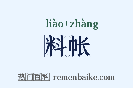 料帐是什么意思的图片
